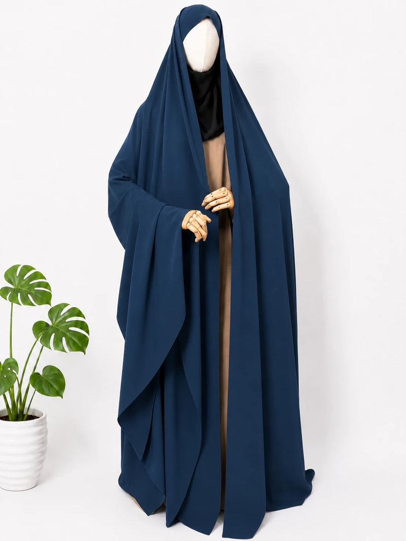 Crystal Blue Irani Chadar Without Sleeves