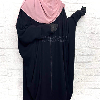 Front Open Kaftan Abaya With Zip