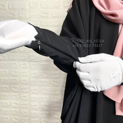 Front Open Kaftan Abaya With Zip