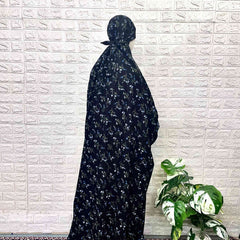 Black Pure Cotton Prayer Jilbab