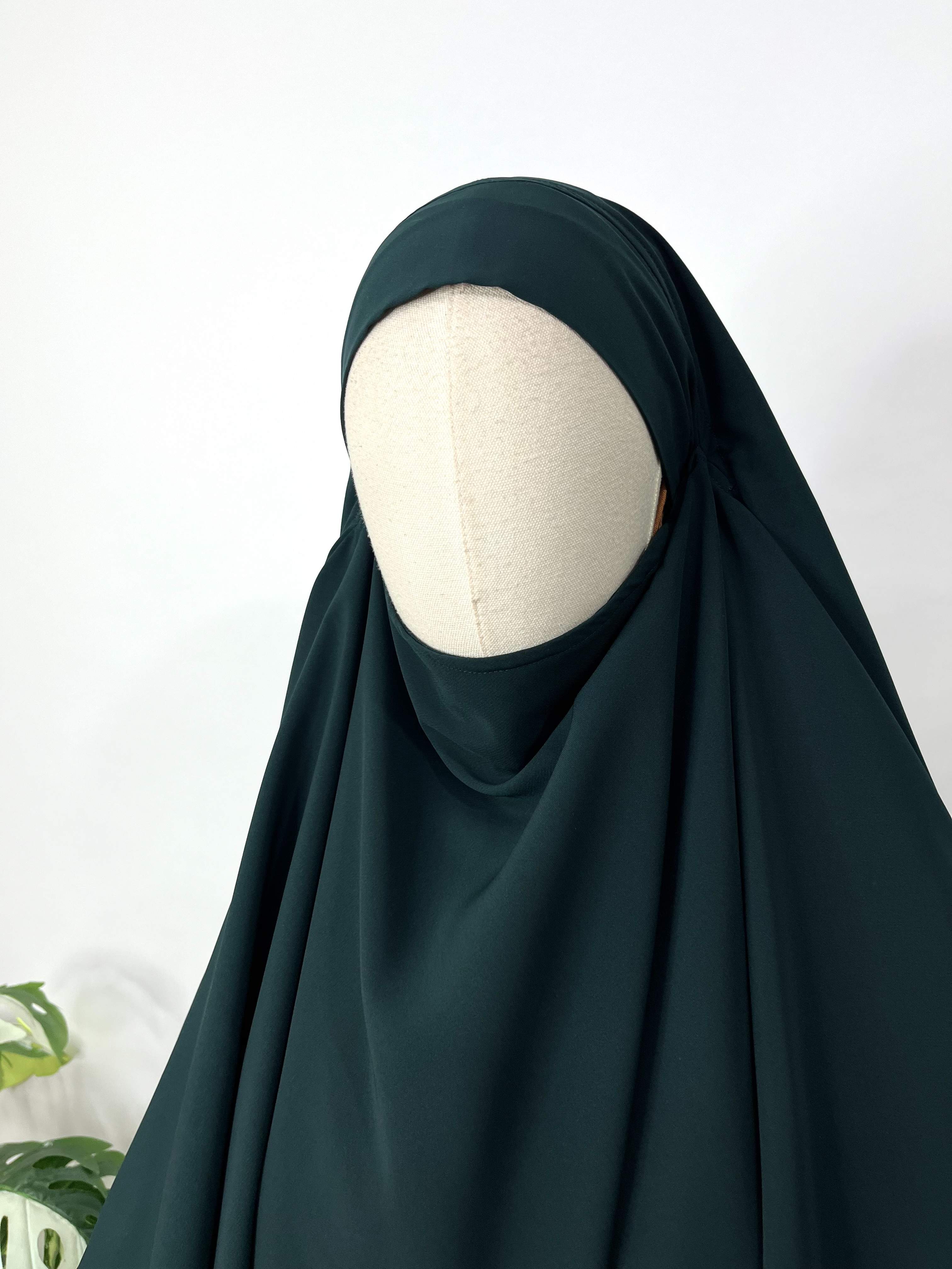 Hunter Green Diamond Khimar