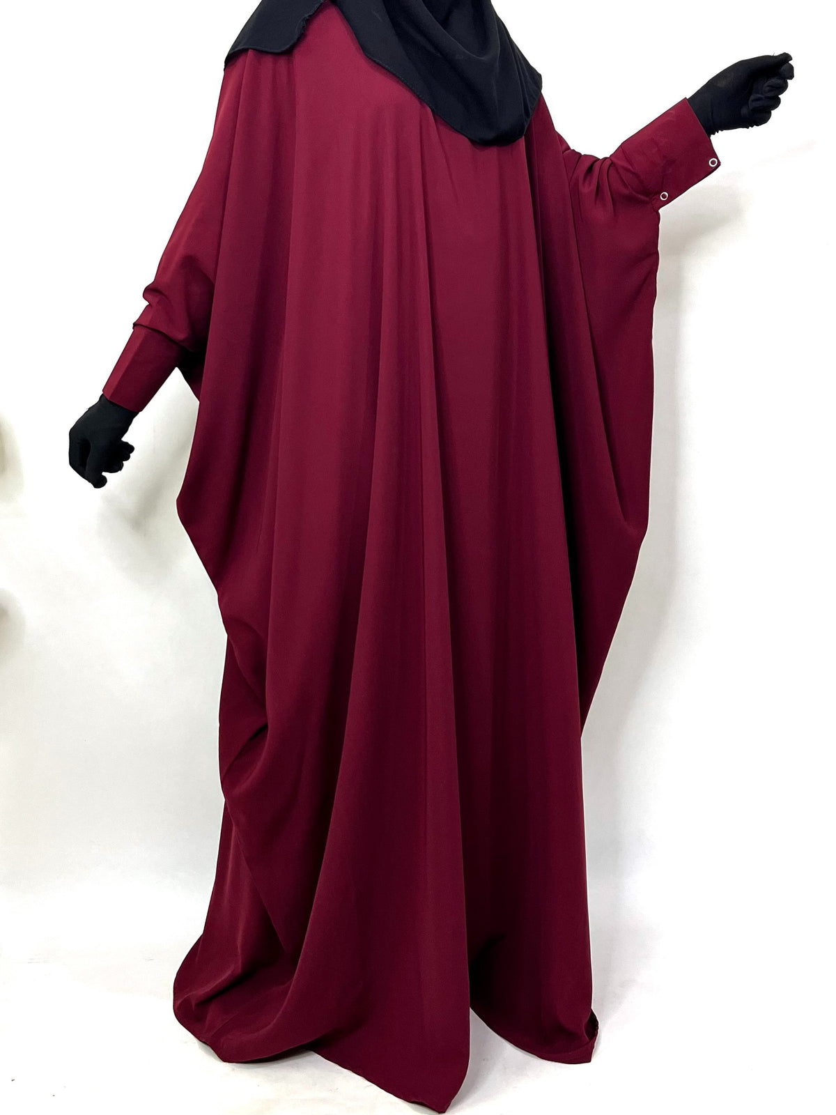 Maroon Kaftan Abaya Or Khimar Set