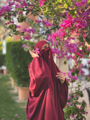 Maroon Two Pc Jilbab