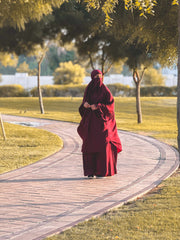 Maroon Two Pc Jilbab