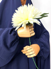 Navy Irani Chadar With Sleeves