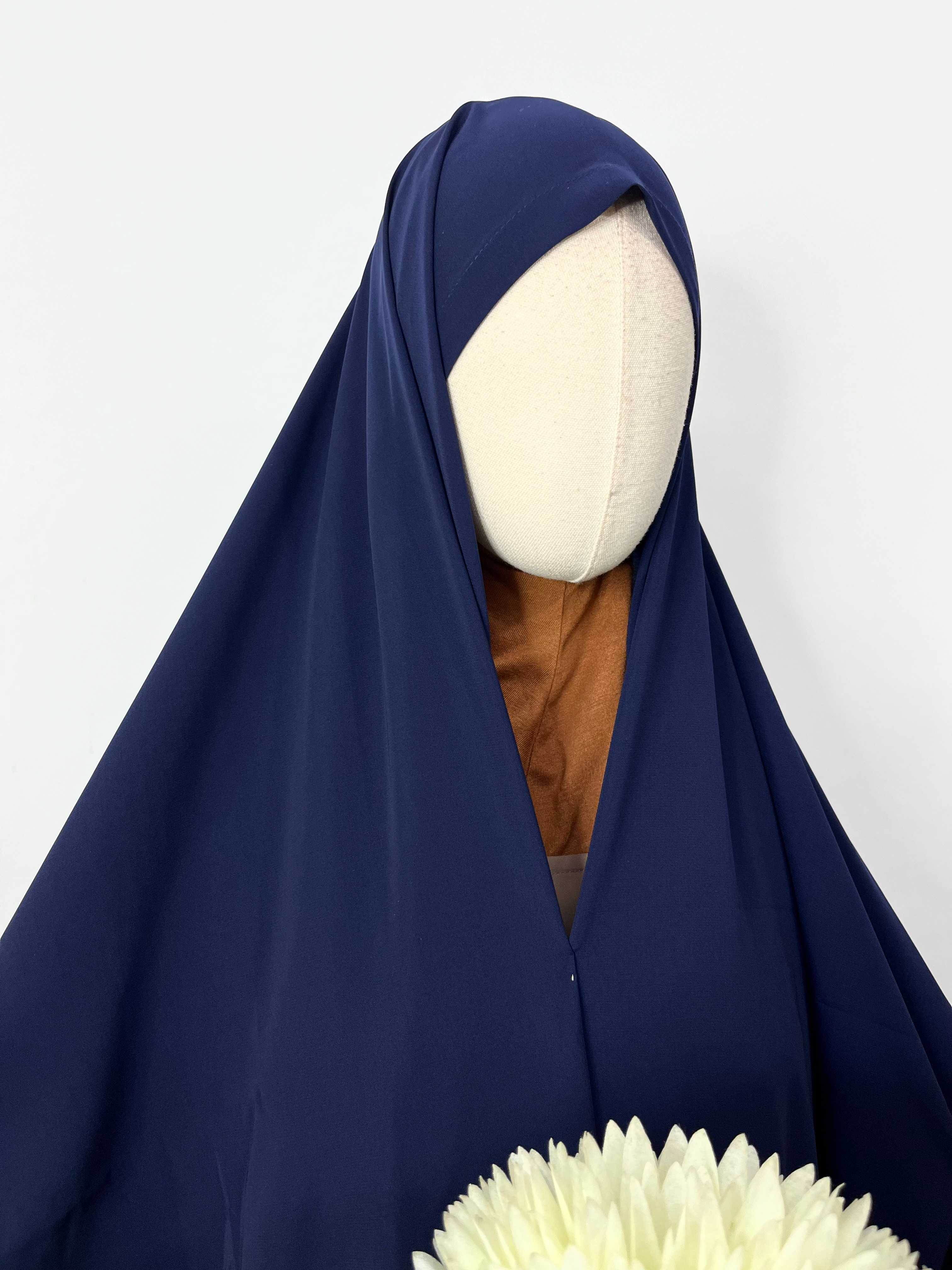 Navy Irani Chadar With Sleeves