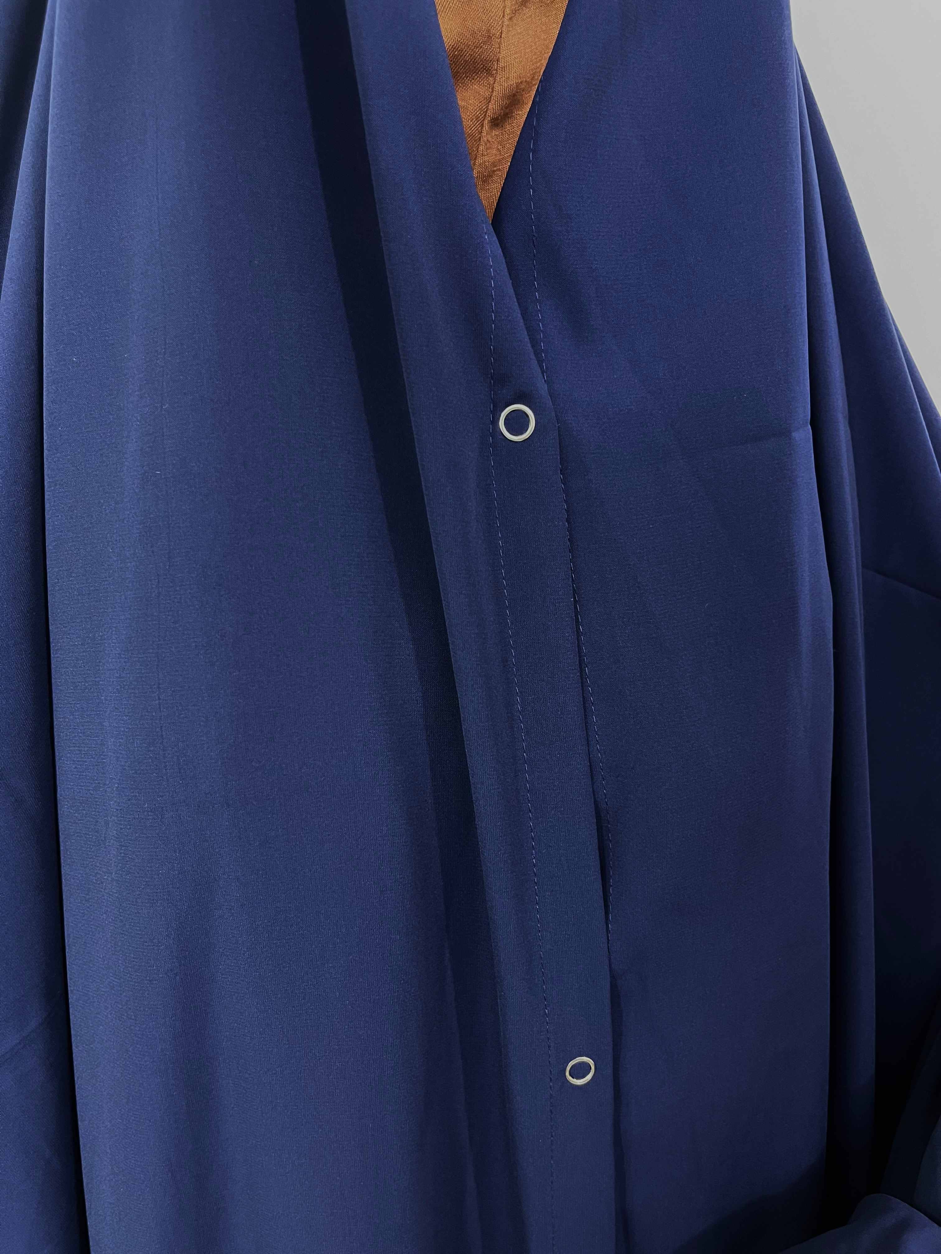 Navy Irani Chadar With Sleeves