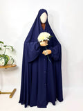 Navy Irani Chadar With Sleeves