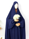 Navy Irani Chadar With Sleeves