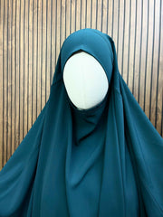 Teal Jilbab With Plain Sleeves