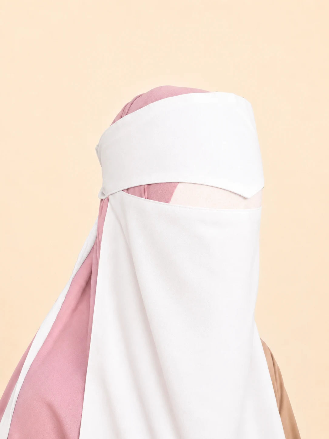 White Arabian Cat Eye Niqab