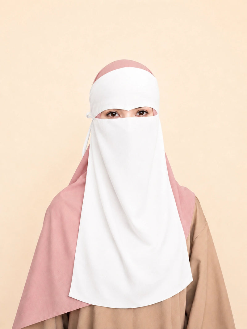 White Arabian Cat Eye Niqab