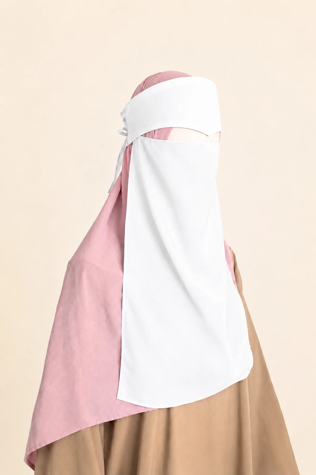 White Arabian Cat Eye Niqab
