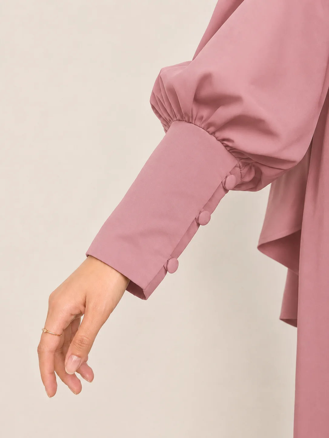 Pastel Pink Nursing Abaya With Cape