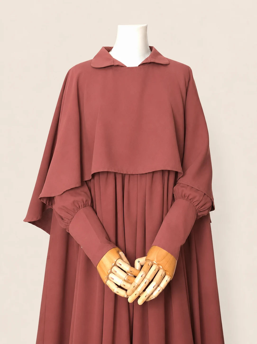 Pecan Nursing Abaya With Cape