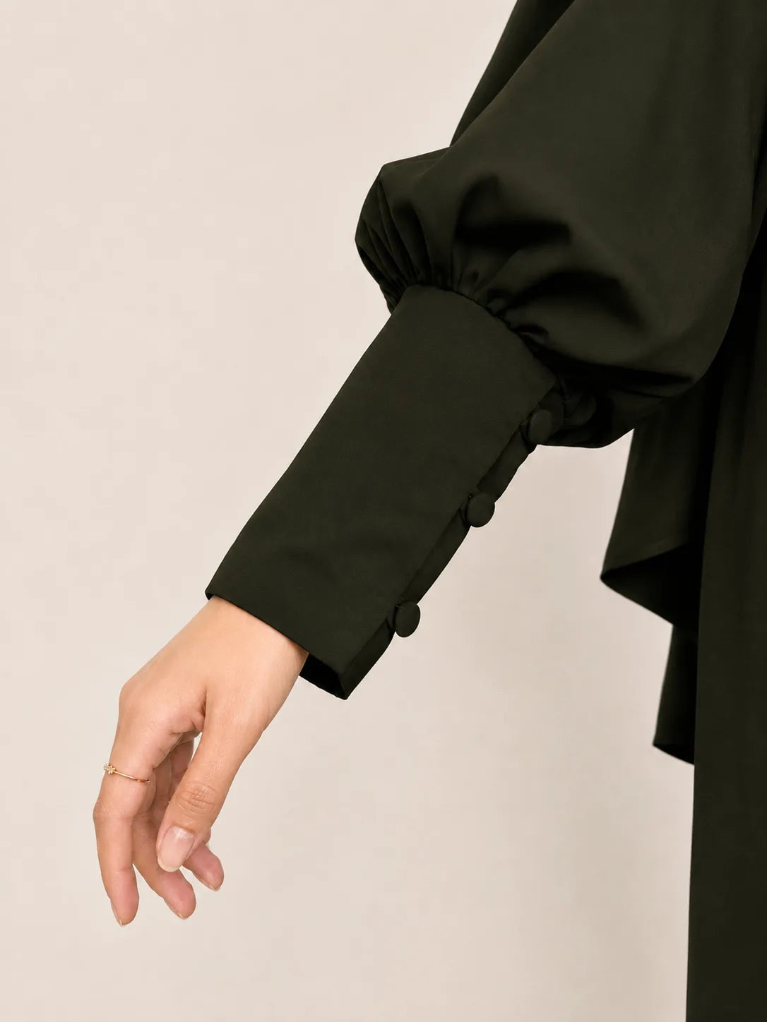 Olive Nursing Abaya With Cape
