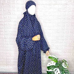 Blue Rayon Cotton Prayer Jilbab