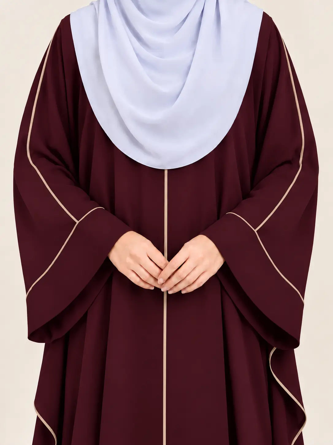 Kaftan Abaya With Contrast Piping