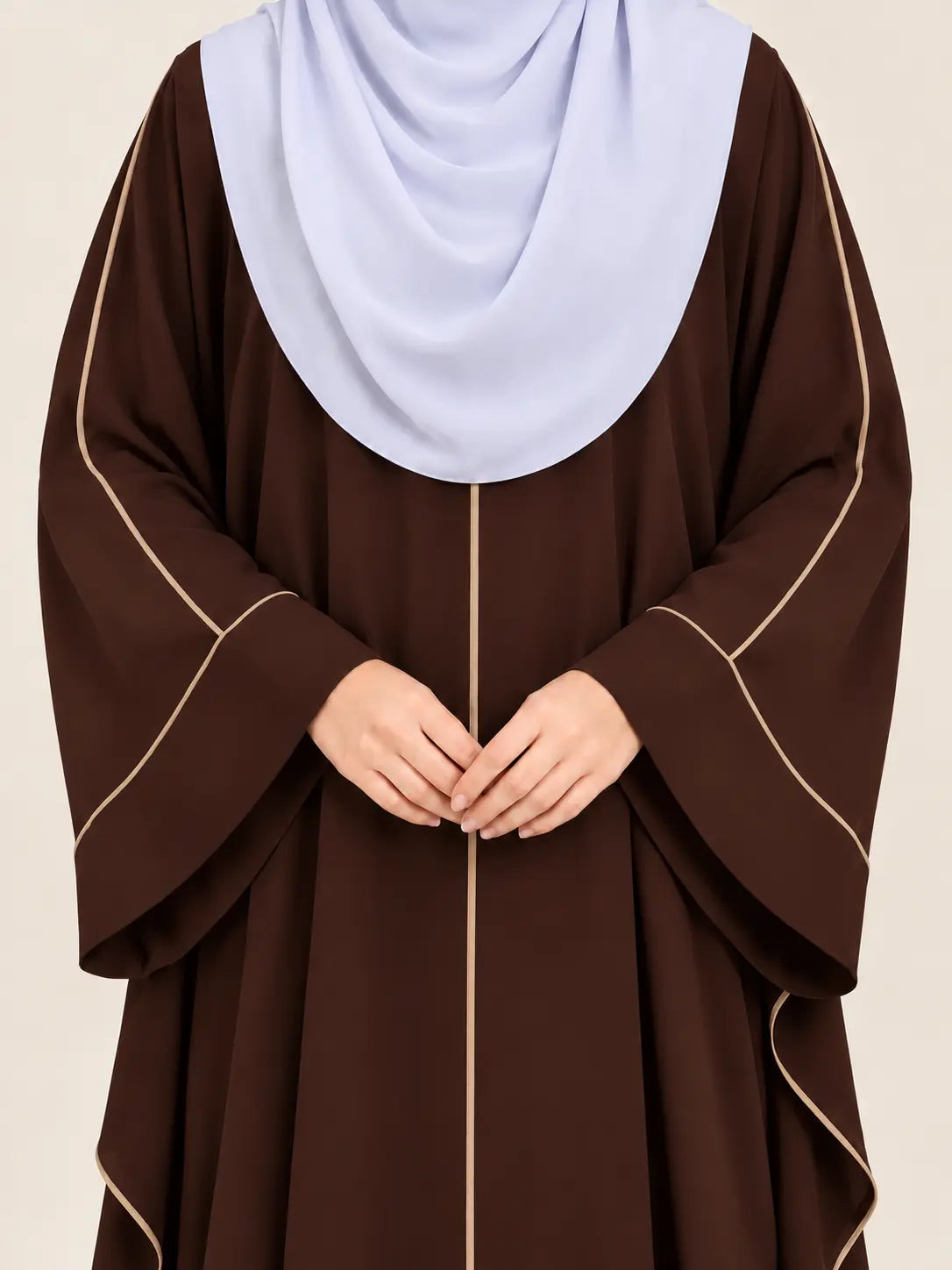 Kaftan Abaya With Contrast Piping