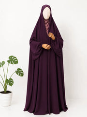 Plum Irani Chadar With Sleeves