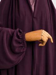 Plum Irani Chadar With Sleeves