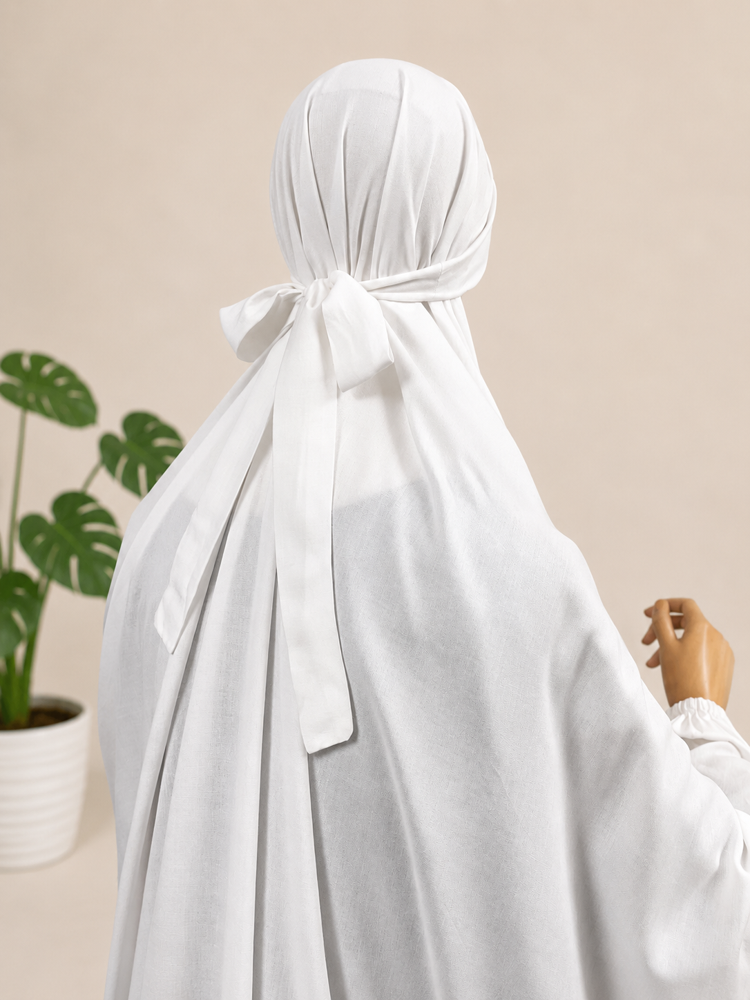 White Solid Prayer Jilbab