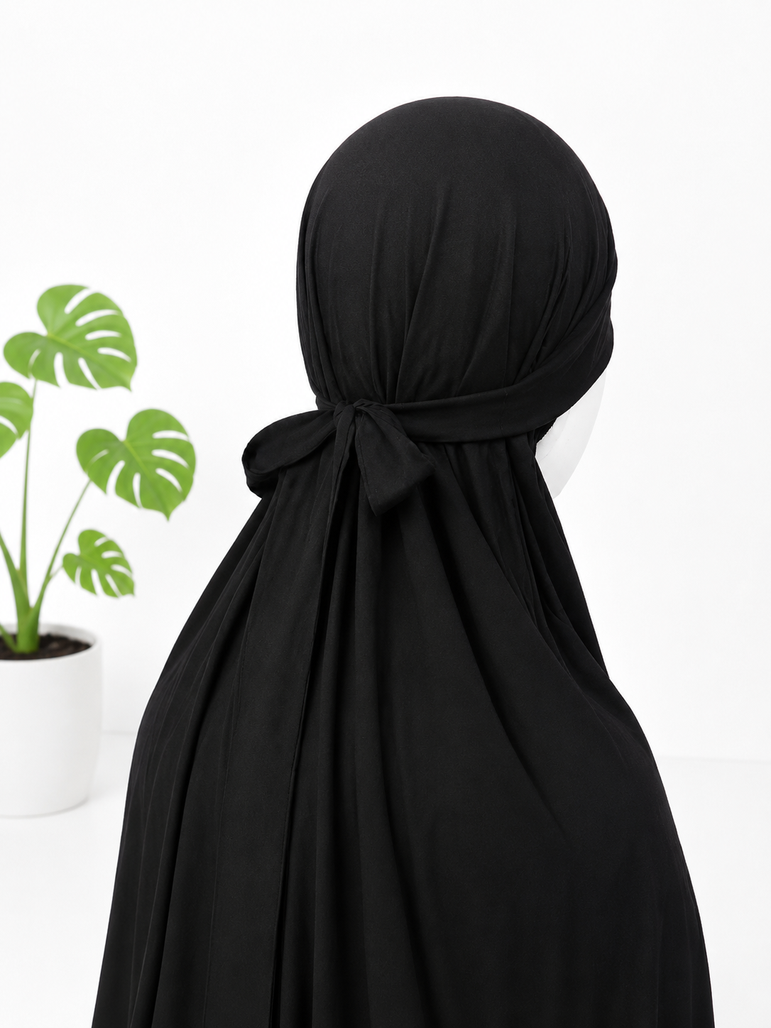 Black Solid Prayer Jilbab