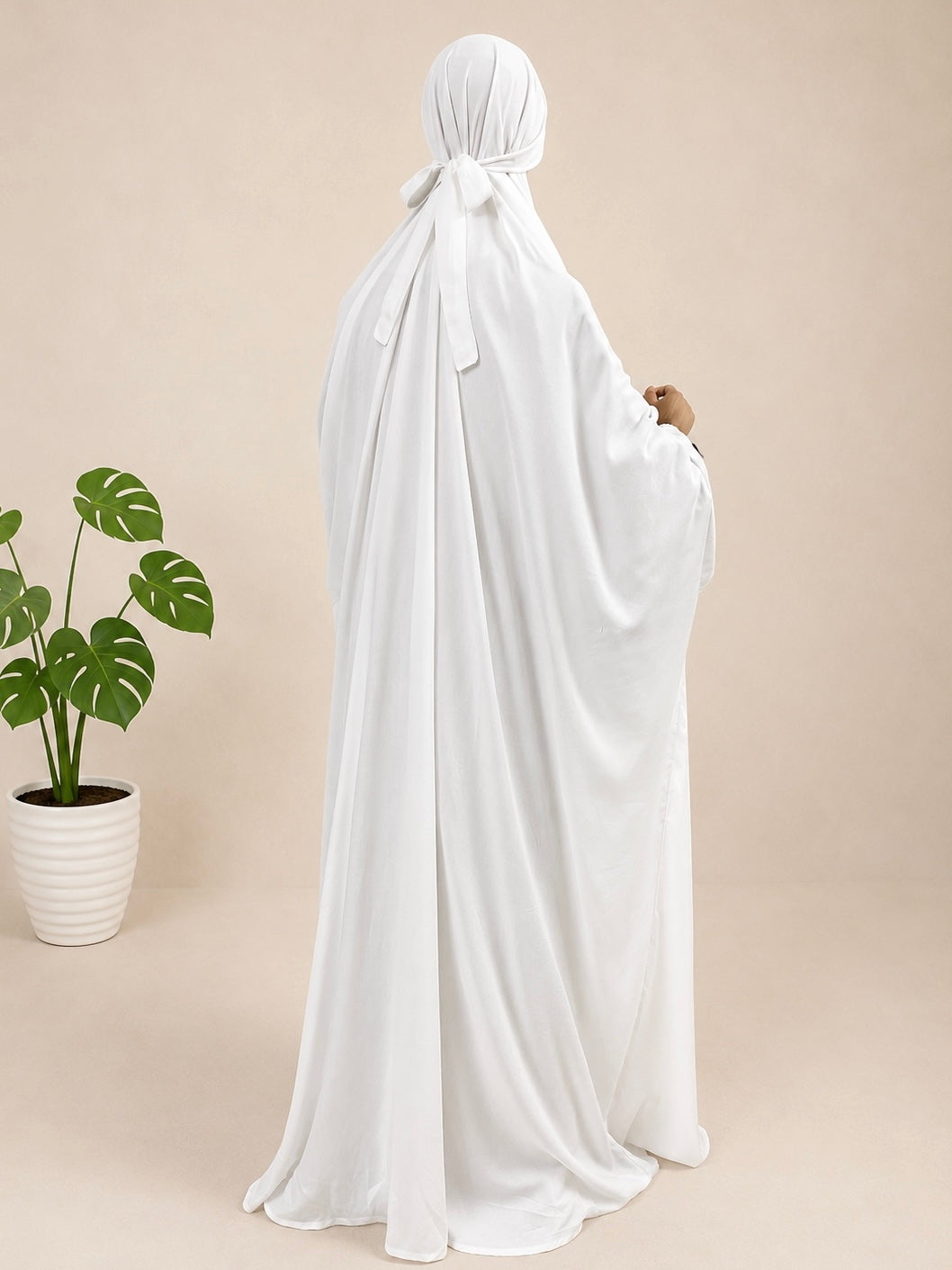 White Solid Prayer Jilbab