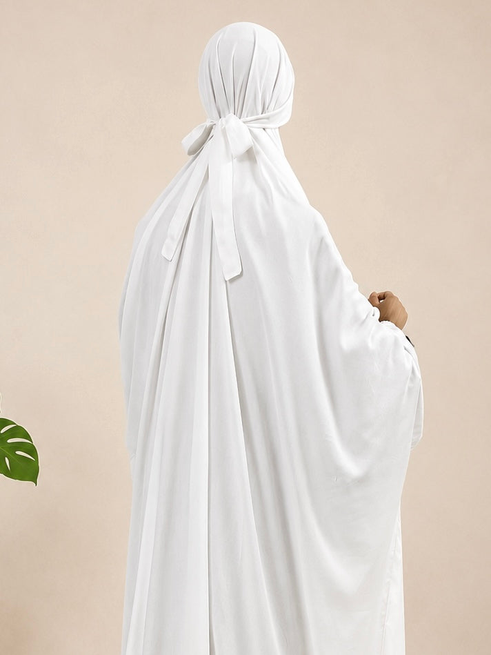 White Solid Prayer Jilbab