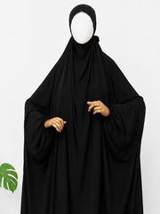 Black Solid Prayer Jilbab