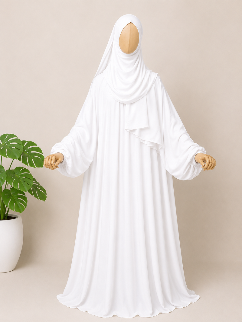 White Prayer Abaya