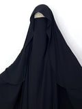 Black Awrah Khimar With Flap