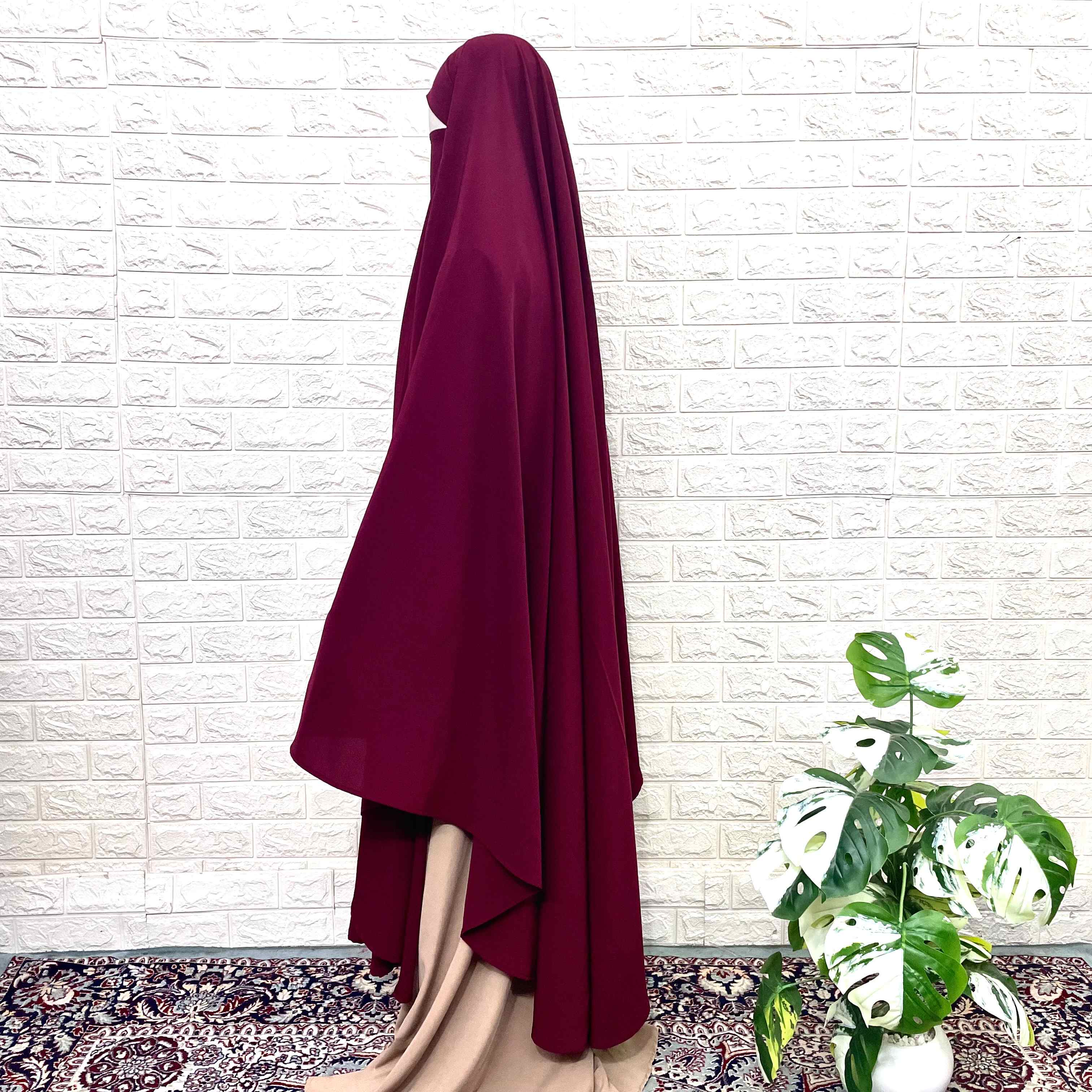 Maroon Awrah Khimar