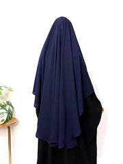 Navy Blue Flap Round Khimar