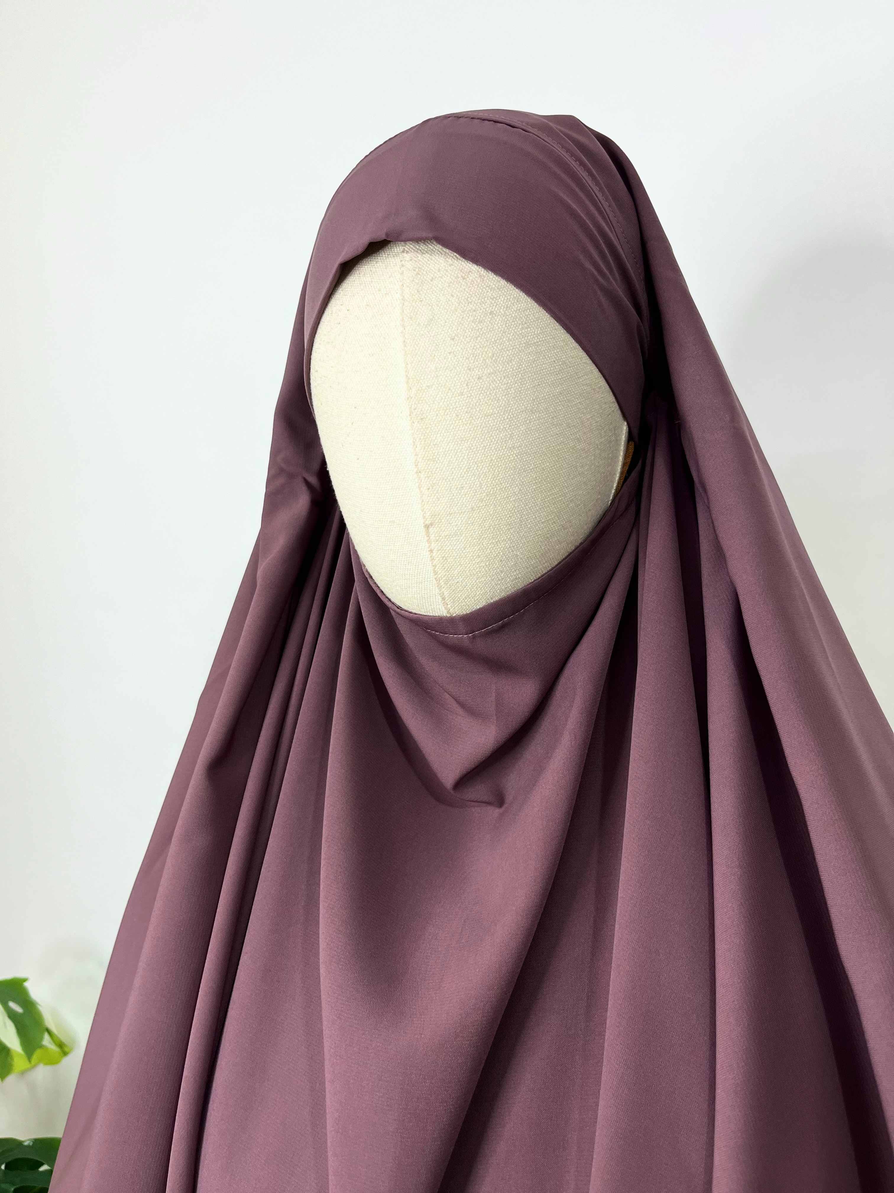 Dusty Mauve Round Khimar
