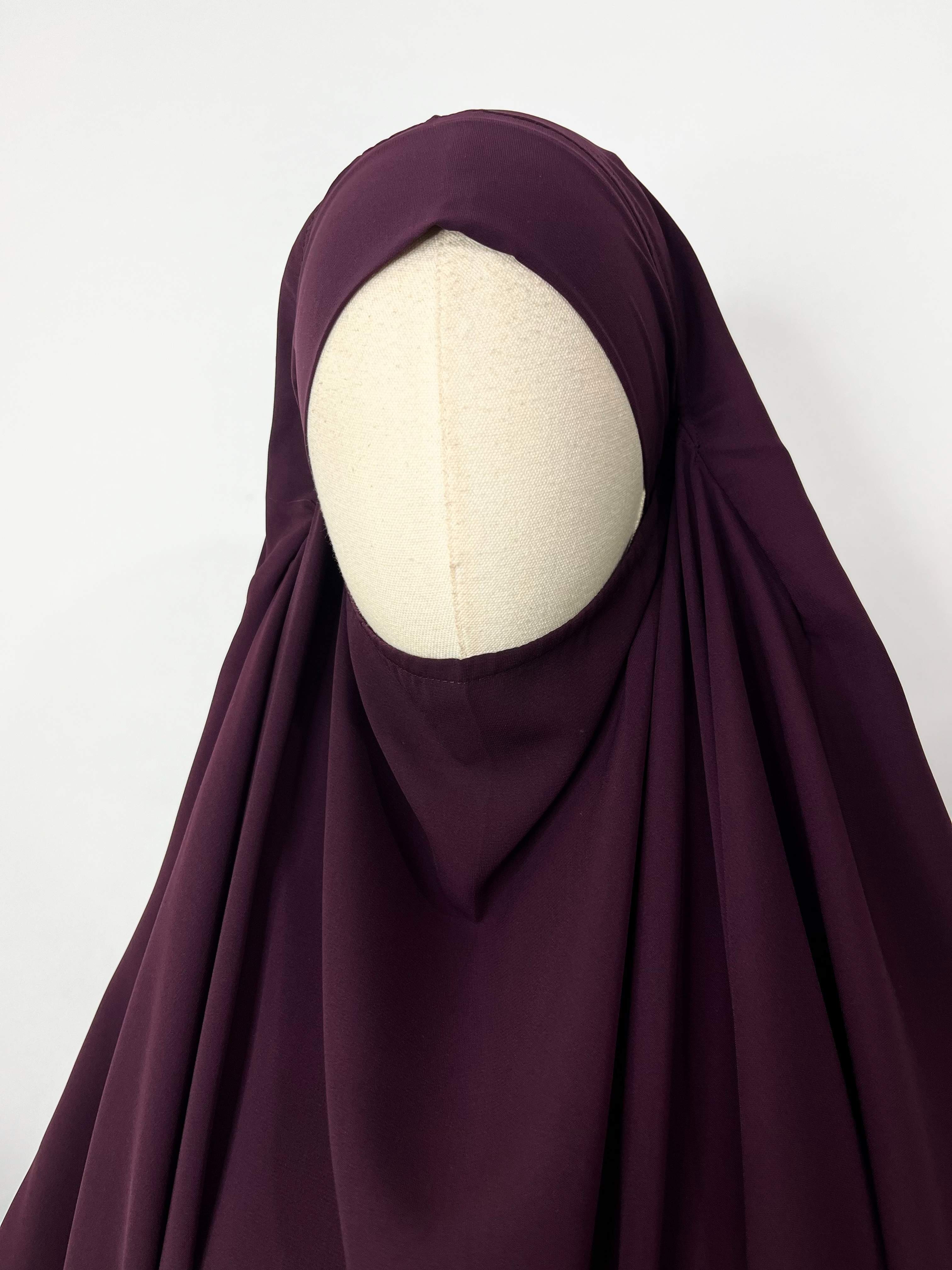 Plum Round Khimar