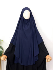 Navy Round Khimar