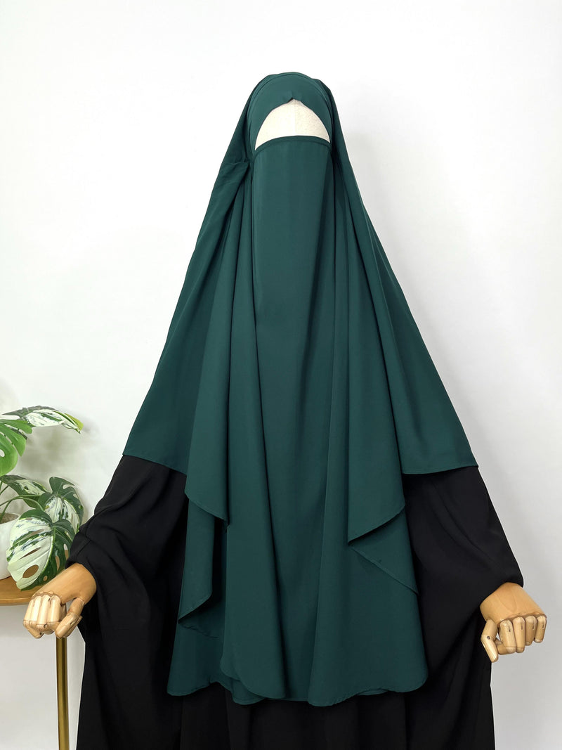 Hunter Green Round Khimar
