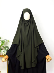 Olive Round Khimar