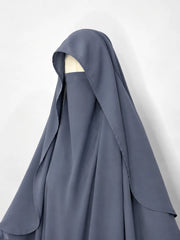 Gray Flap Round Khimar