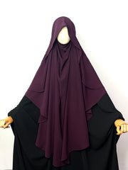 Plum Flap Round Khimar