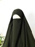 Olive Round Khimar