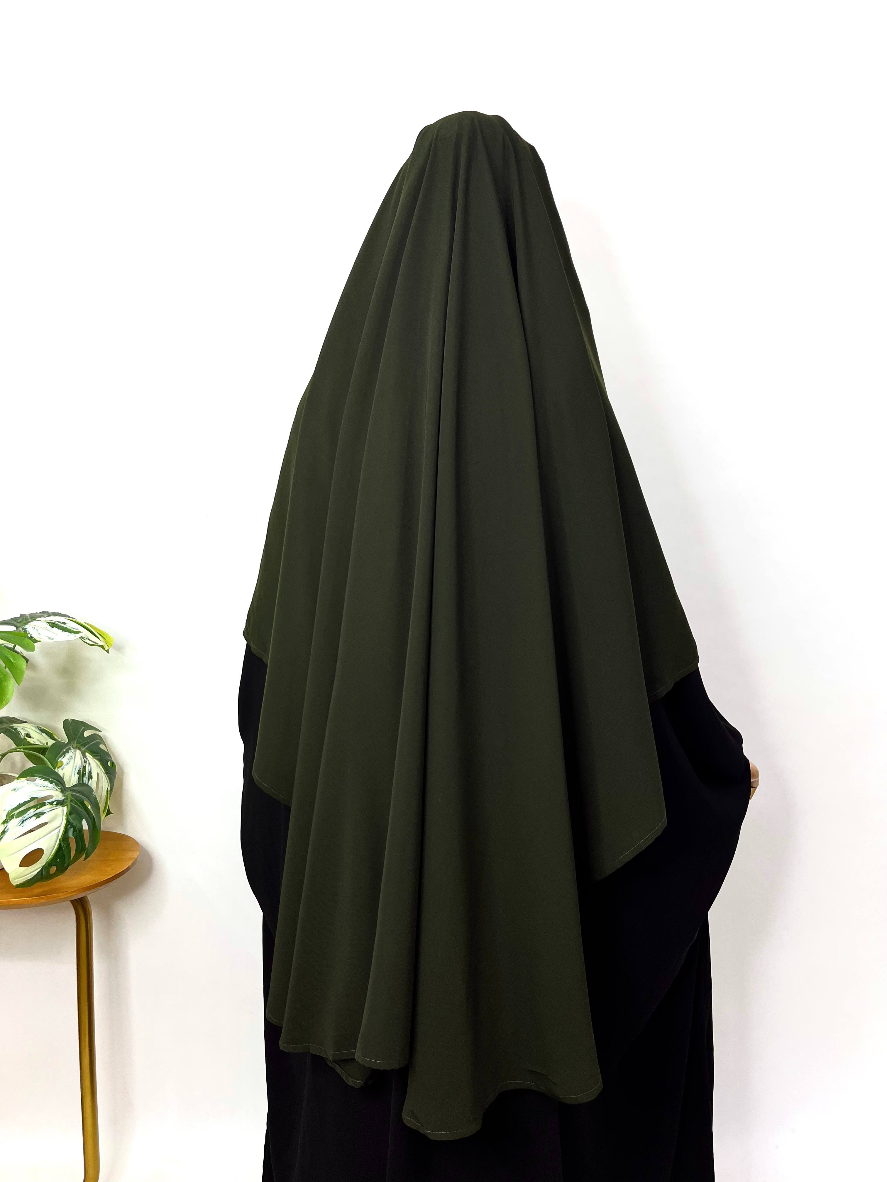 Olive Round Khimar