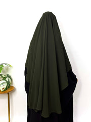 Olive Round Khimar