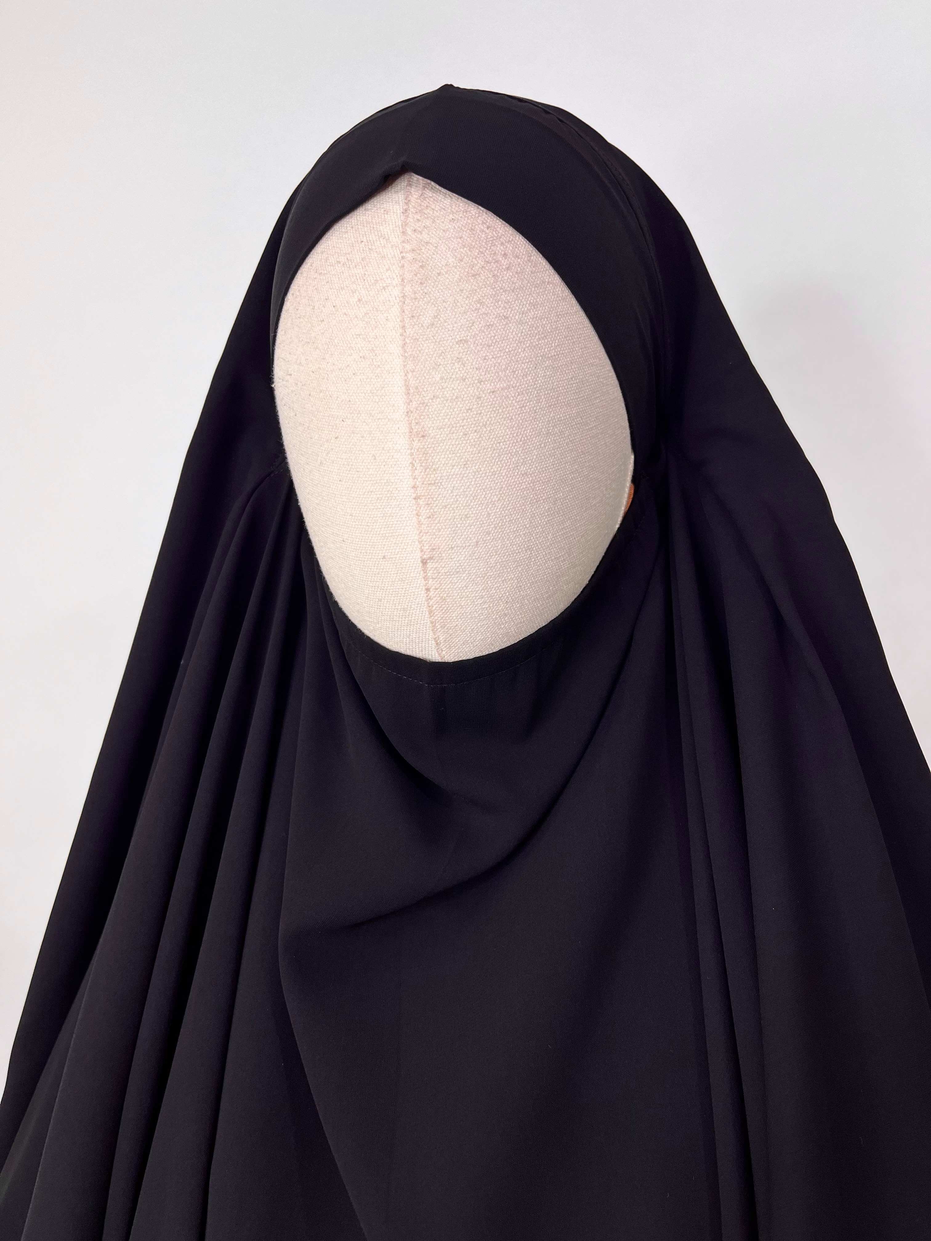 Black Round Khimar