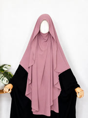 Pastel Pink Flap Round Khimar