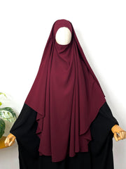 Maroon Round Khimar