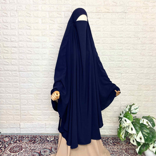 Navy Blue Awrah Khimar