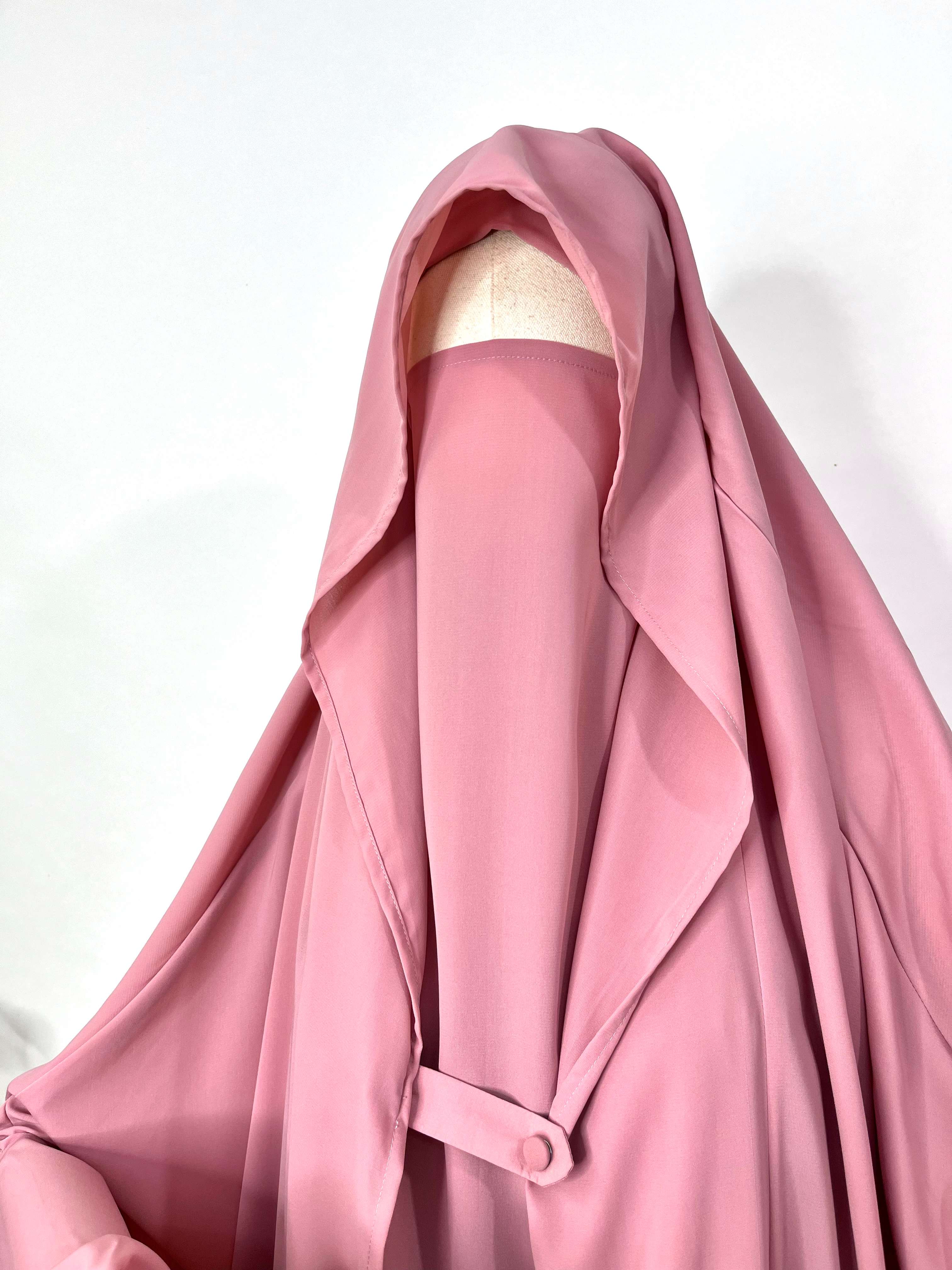 Pastel Pink Saudi Jilbab