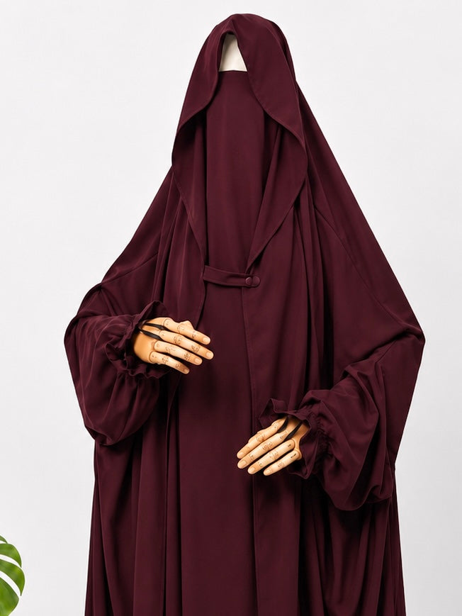 Maroon Saudi Jilbab